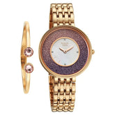 Titan Quartz Analog Women's watch with Black Dial and Metal Strap, 95336WM01